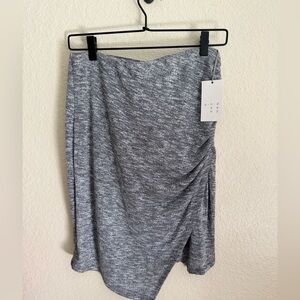 A New Day midi skirt, a line, midi, pencil, gray, medium